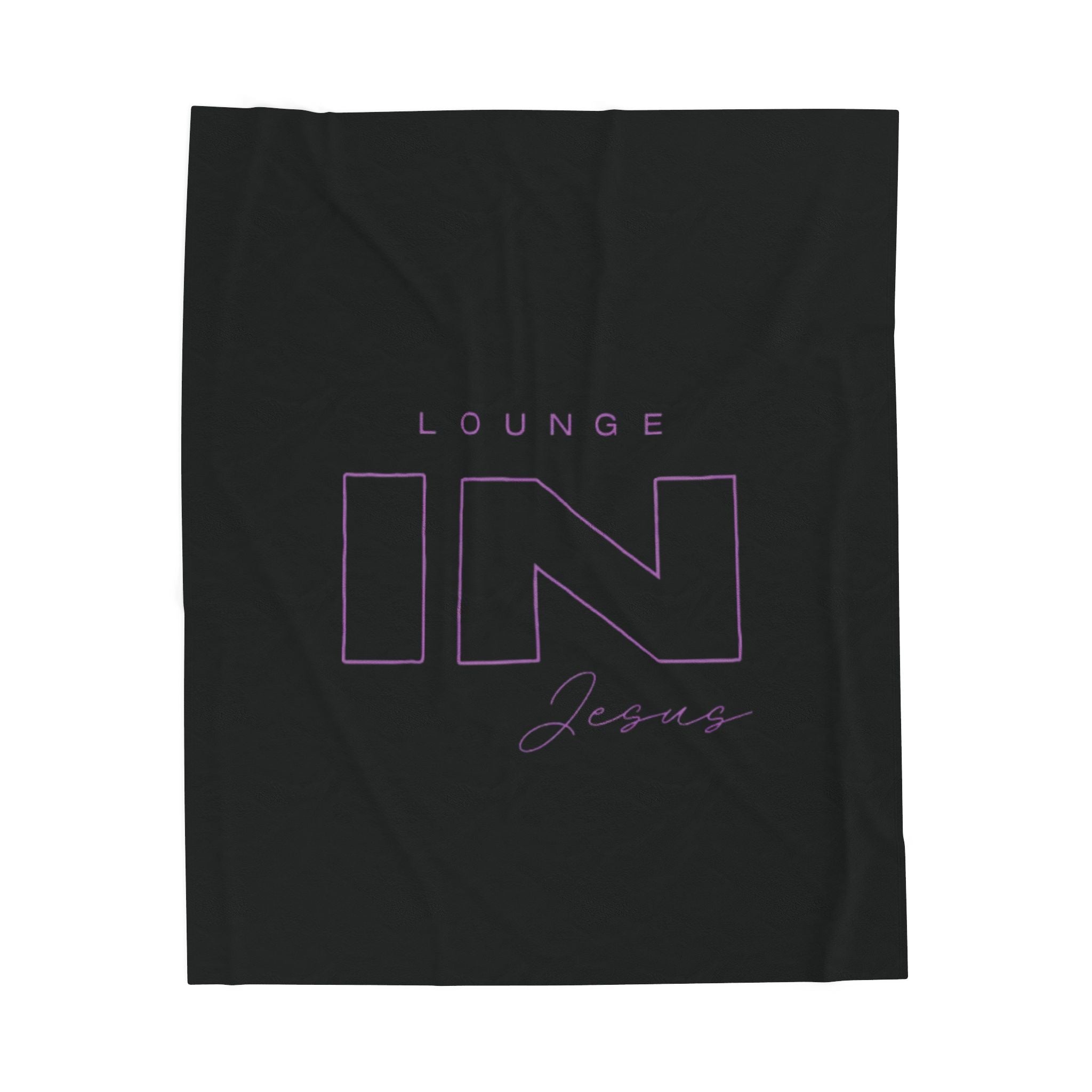 Lounge IN Jesus Plush Blanket
