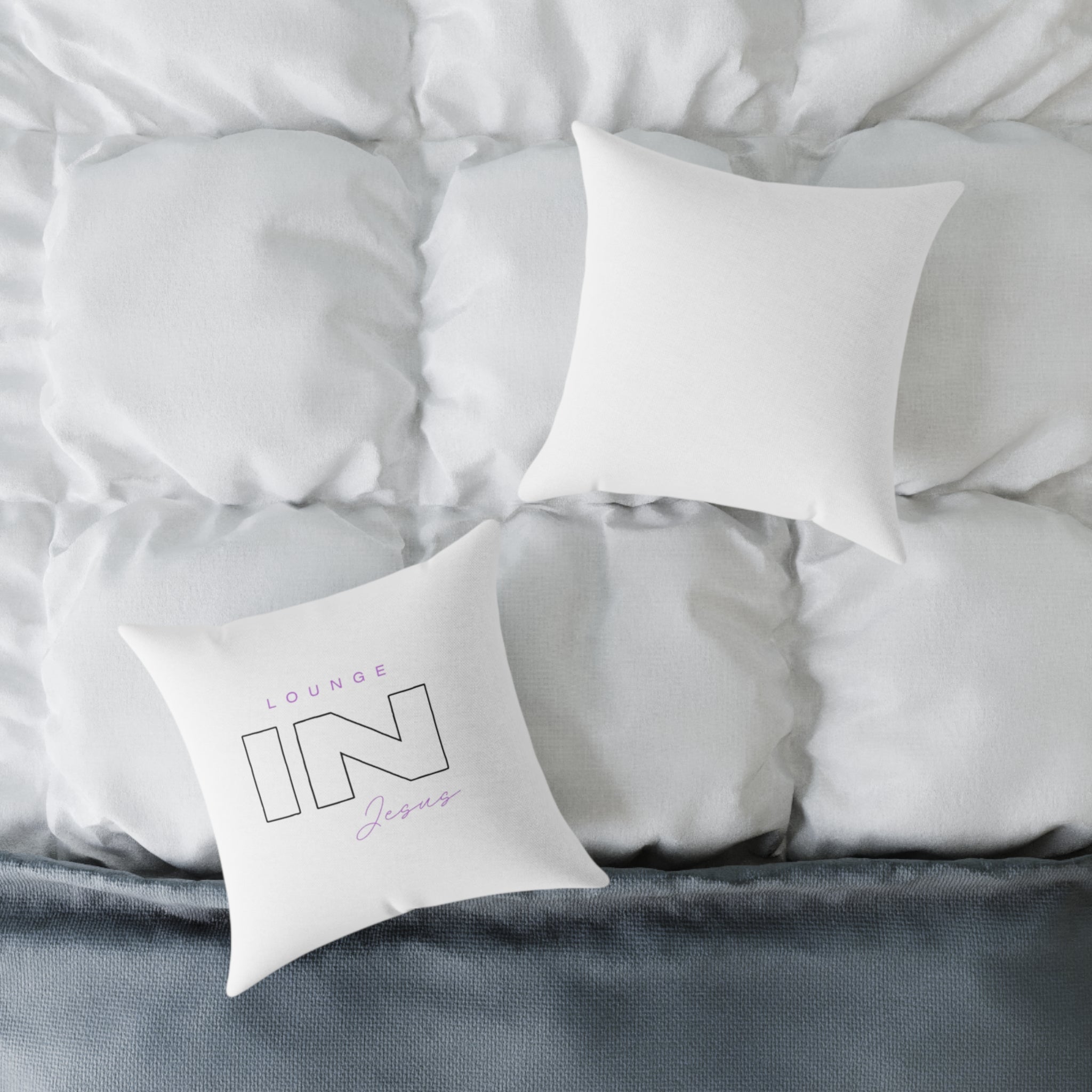 Lounge IN Jesus Pillow -White
