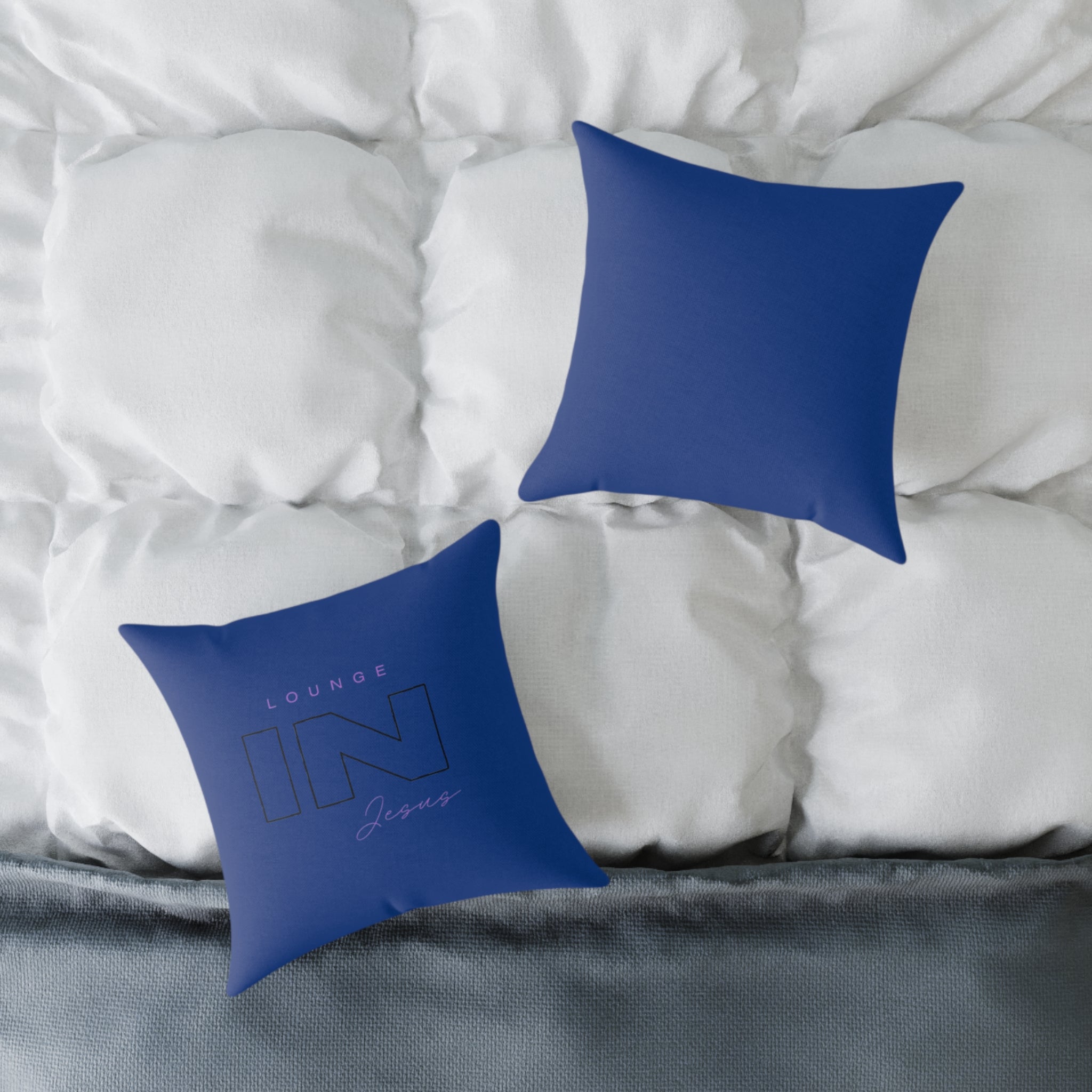 Lounge IN Jesus Pillow-Blue